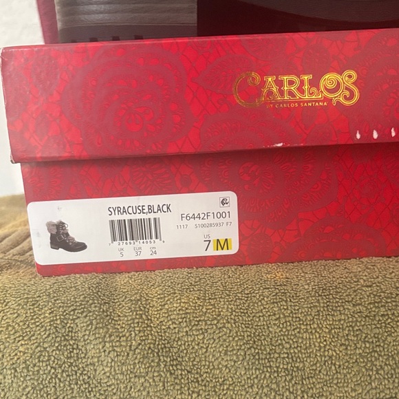 Carlos by Carlos Santana Black Fur-Lined Winter Boots - Picture 5 of 7